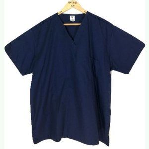 Scrub V-Neck Tops 3x Unisex Men Women Medical Hosp